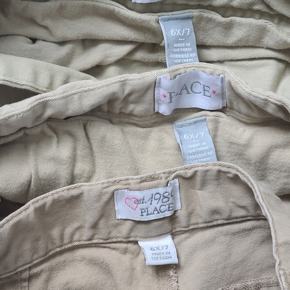 Childrens Place Girls Khaki Adjustable Waist School Uniform Skort Pants 6 X - 7 - Picture 8 of 8